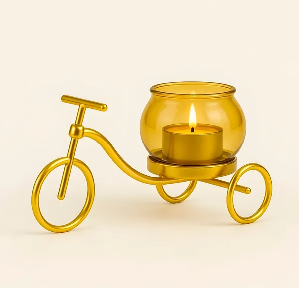 Cycle_Shape_Gold_Tealight_Candle_Holder_For_Diwali_Home_Decor