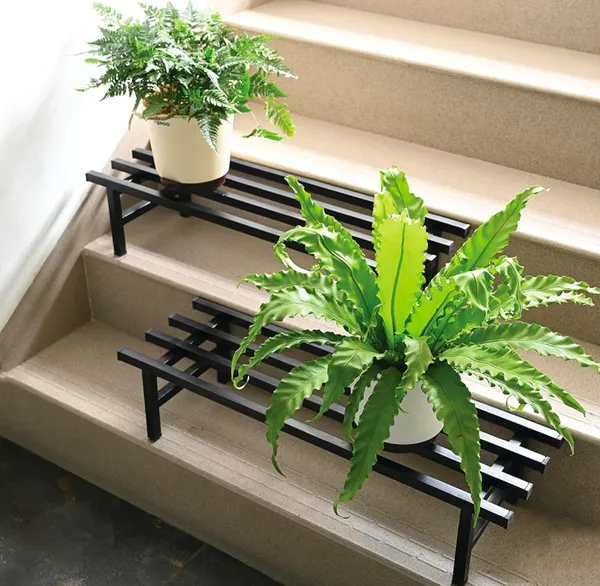 MAXXINN_Elevate_Square_Tube_Plant_Stand_(Set_of_2)_|_Heavy_Duty_Iron_Pot_Stand_for_Balcony,_Home_Decor,_Indoor_and_Outdoor_Use_(Black)