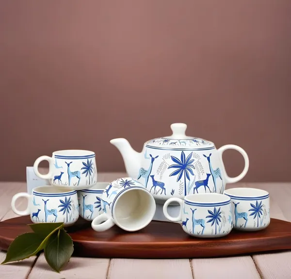 Hand-Painted_Premium_Ceramic_Tea_Morning_Set_-_6_Coffee_Tea_Cups_and_1_Kettle_-_Ideal_Gift_for_Friends,_Anniversaries,_Valentine's_Day,_Birthdays