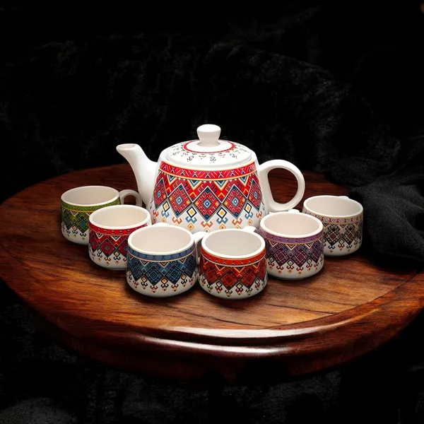 MAXXINN_Hand-Painted_Premium_Ceramic_Tea_Morning_Set_-_6_Coffee_Tea_Cups_and_1_Kettle_-_Ideal_Gift_for_Friends,_Anniversaries,_Valentine's_Day,_Birthdays