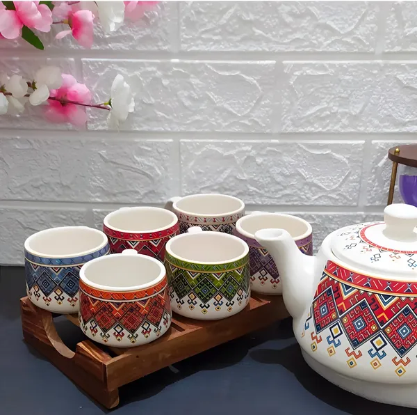 MAXXINN_Hand-Painted_Premium_Ceramic_Tea_Morning_Set_-_6_Coffee_Tea_Cups_and_1_Kettle_-_Ideal_Gift_for_Friends,_Anniversaries,_Valentine's_Day,_Birthdays