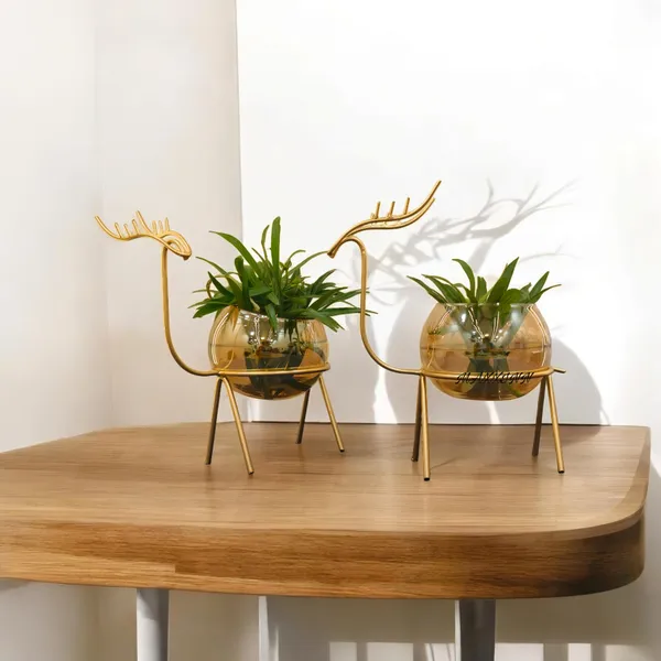 India_Glass_Planter_Holder_Deer_|Glass_Pot|_Glass_Flower_Pot|_Glass_Flower_Round_Vase_Handmade_for_Decorate_House_(Set_of_2)
