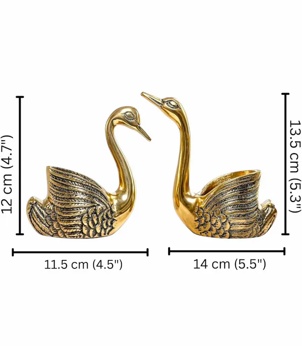 Antique_Gold_Aluminum_Swan_Candle_Holder_?_Pair_of_Good_Luck_&_Love_Decor_Accents