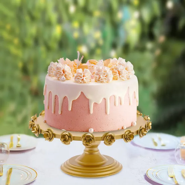 _Antique_Gold_Metal_Cake_Stand_|_Decorative_Pedestal_Display_for_Parties,_Weddings_&_Dessert_Tables