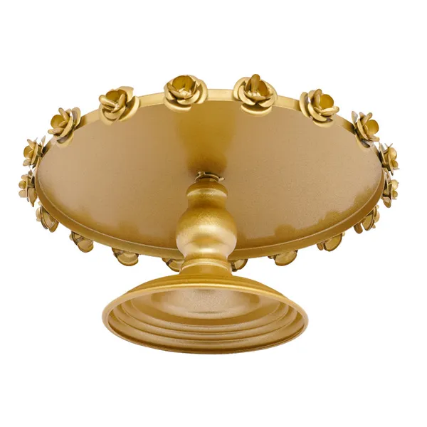 _Antique_Gold_Metal_Cake_Stand_|_Decorative_Pedestal_Display_for_Parties,_Weddings_&_Dessert_Tables