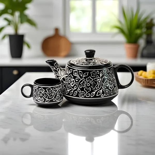 Ceramic_Black_Floral_Design_Teapot_Set_with_6_Cups_?_Elegant_Tea_&_Coffee_Serving_Set
