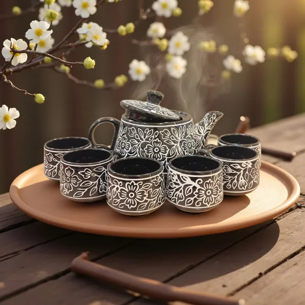 Ceramic_Black_Floral_Design_Teapot_Set_with_6_Cups_?_Elegant_Tea_&_Coffee_Serving_Set