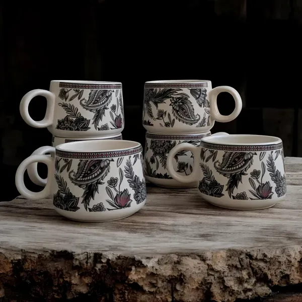 Ceramic_Hotelware_Floral_Printed_Tea_Set_|_1_Teapot_+_6_Tea_Cups,_180ml_Each_|_Grey_&_White_|_Premium_Stoneware_|_Glossy_Finish