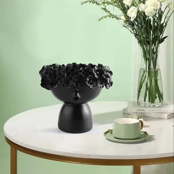 Female_Lady_Head_Face_Home_Decoration_Resin_Vase_Statue