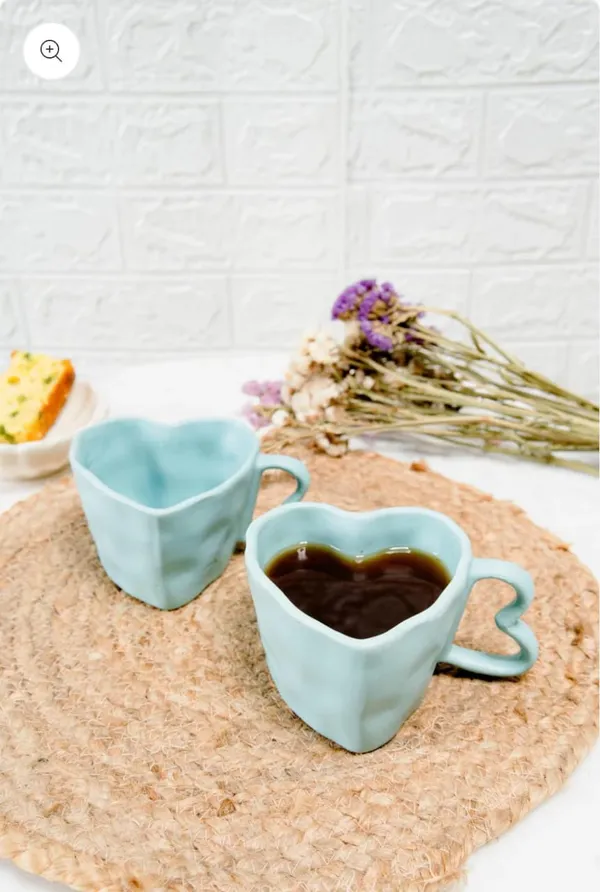 Maxxinn_Handcrafted_Heart-Shaped_Ceramic_Mug,_Unique_Coffee_&_Tea_Mug,_Blue_(Set_of_2)