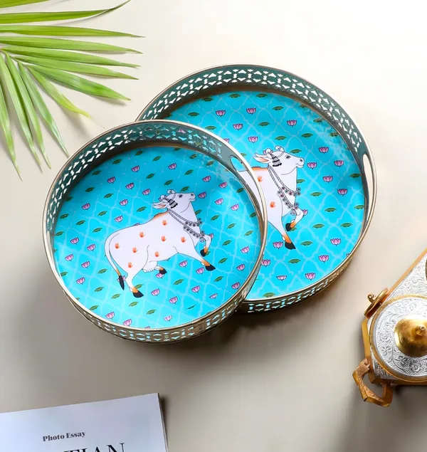 Traditional_Pichwai_Tray_Round_Platter_for_MultiUse_in_Wedding,_Diwali,_&_Home_Decor|_Traditional_Round_Platter_for_Tea,_Coffee,_Fruits,_&_Snacks