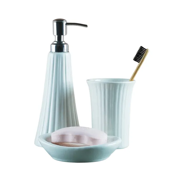 _White_Ceramic_Bath_Set_of_3,_with_Liquid_handwash,Soap_Dispenser,Toothbrush_Holder