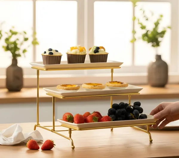 Gold_Metal_Snacks_Organizer_Buffet_Server_Gold_And_White,_Round,_Plated_Round_Tea_Break_Display_Pastry_Rack_Three_Tier_Snack_Shelf_Banquet_Cold_Meal_And_White