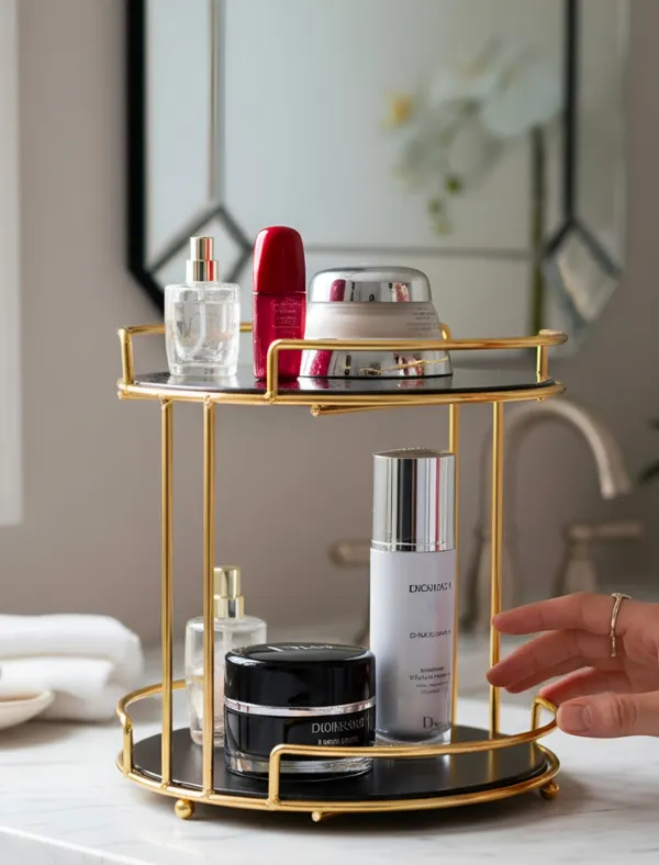 Metal_Bathroom_Organizer_with_2_Compartments_and_Gold_Plated_Table_Top_Holder