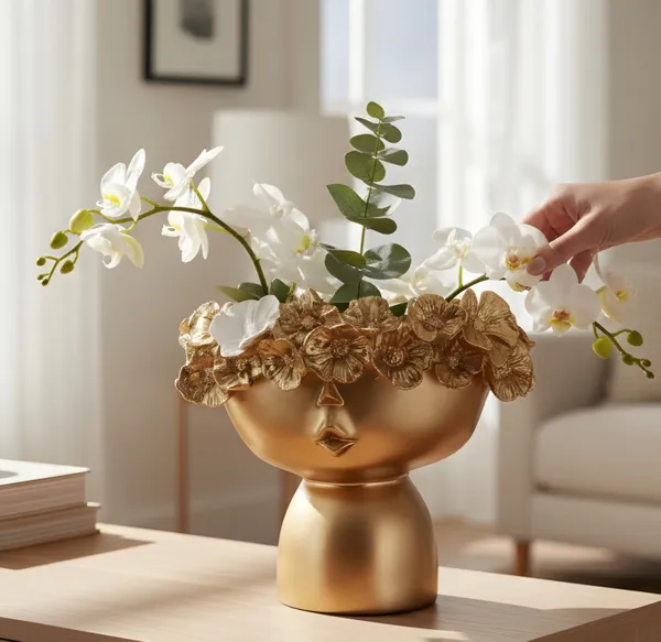 Female_Lady_Head_Face_Resin_Vase