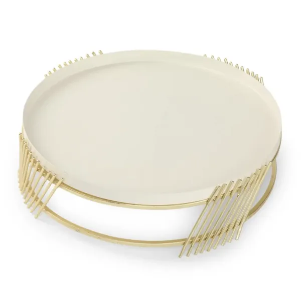 White_&_Gold_Metal_Cupcake_Stand_And_Gold_Multipurpose_Serving_Stand_Perfect_For_Weeding,_Parties_And_Special_Occasion