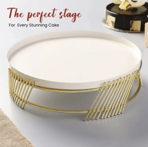 White_&_Gold_Metal_Cupcake_Stand_And_Gold_Multipurpose_Serving_Stand_Perfect_For_Weeding,_Parties_And_Special_Occasion