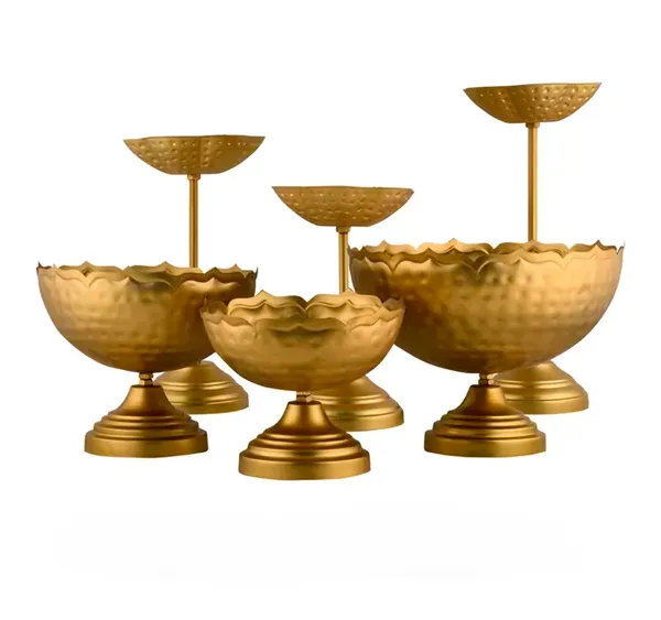 Taj_Bowl_Urli_Candle_Stand_With_Floating_Diya|Urli_For_Home_Decor_And_Festival_Decor_Urli_Show_Piece_For_Floting_Flowers_And_T_Lites_Set_Of_9_Pieces