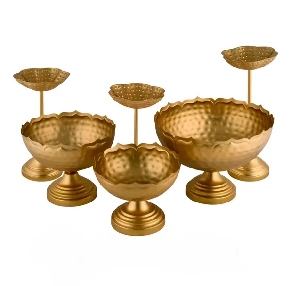 Taj_Bowl_Urli_Candle_Stand_With_Floating_Diya|Urli_For_Home_Decor_And_Festival_Decor_Urli_Show_Piece_For_Floting_Flowers_And_T_Lites_Set_Of_9_Pieces