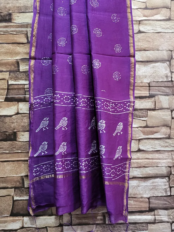 Bird_Print_Chanderi_Silk_Suit_Set_For_Women's