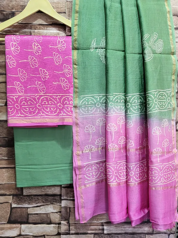 Block_Print_Chanderi_Silk_Suit_Set_For_Women's