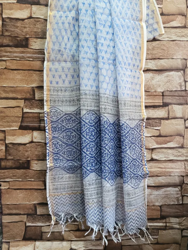 Blue_Colour_Kota_Doria_Suit_Set_With_Kota_Duptta_