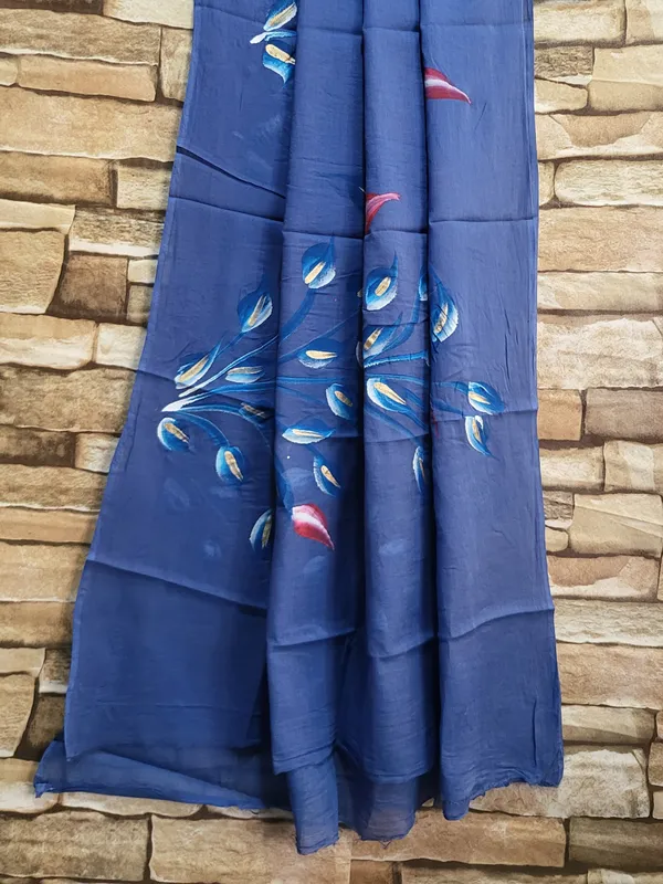 Blue_Hand_Painted_Cotton_Suit_Set_with_Cotton_Dupatta