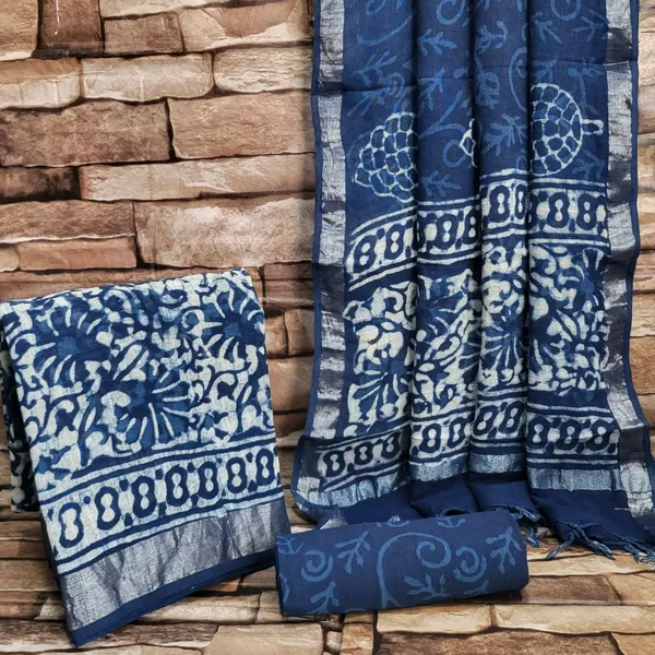 Dabu_Print_Linen_Cotton_Suit_Set_For_Women's