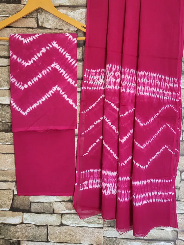 Elegant_Pink_Shibori_Cotton_Suit_Set_with_Cotton_Dupatta