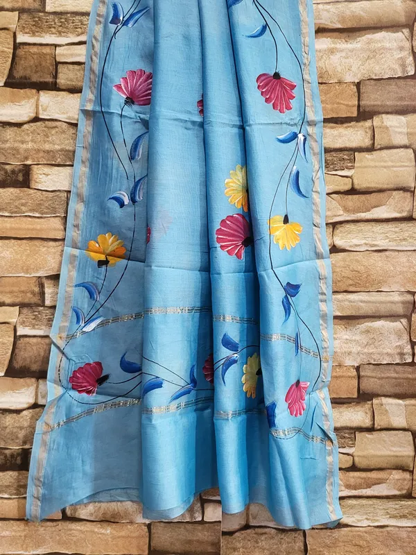 Exclusive_Hand_Painted_Chanderi_Silk_Suit_Set