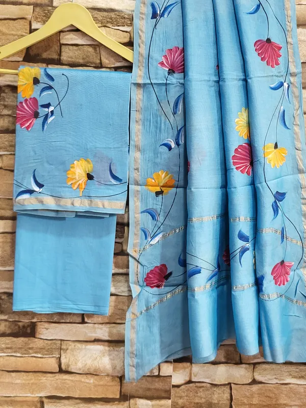 Exclusive_Hand_Painted_Chanderi_Silk_Suit_Set