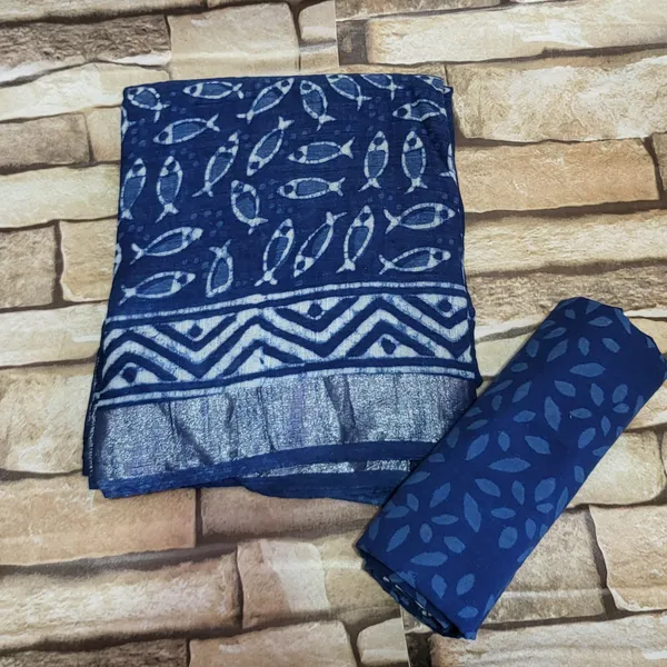 Fish_Print_Indigo_Linen_Cotton_Suit_Set_