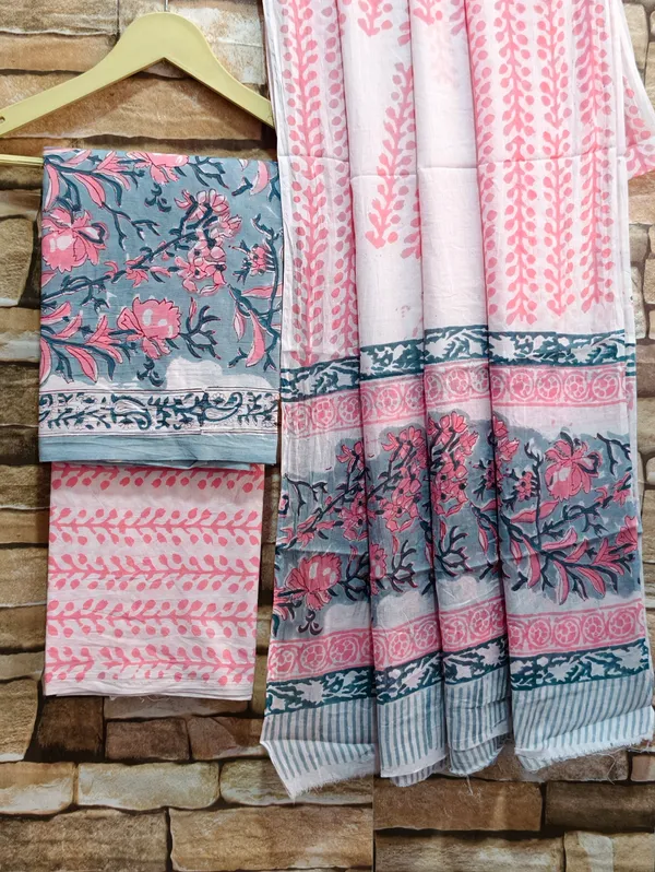 Hand_Block_Cotton_Suit_Set_With_Cotton_Duptta_
