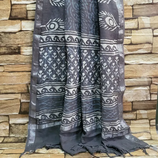 Hand_Block_Dabu_Print_Linen_Cotton_Suit_Set_with_Cotton_Bottom_–_Unstitched