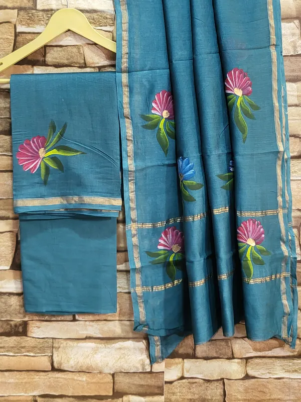 Hand_Painted_Chanderi_Silk_Suit_Set