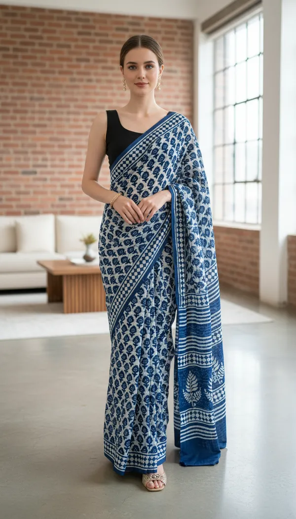 Indigo_Hand_Block_Print_Cotton_Saree_|_Natural_Dye_Indian_Saree