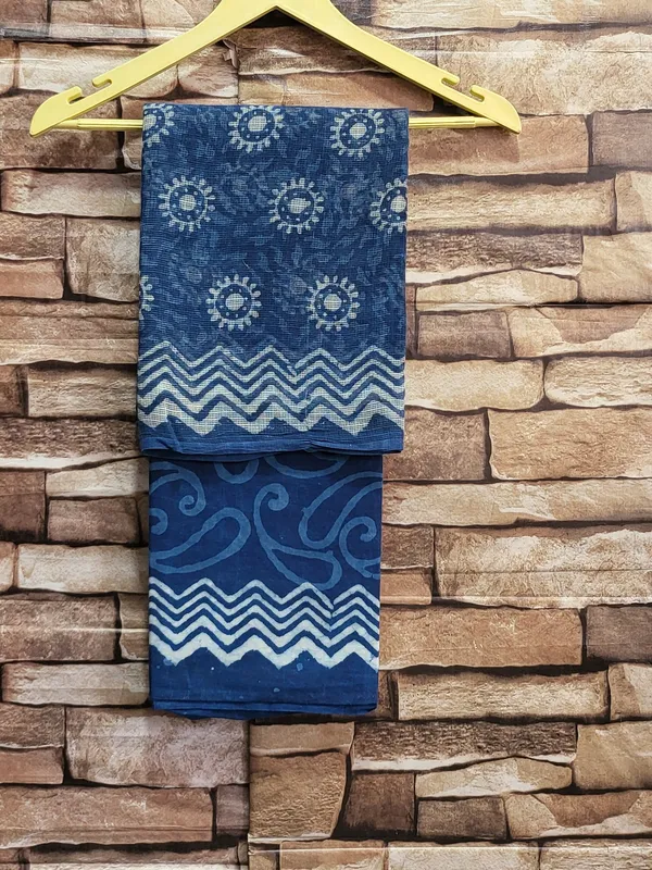 Indigo_Hand_Block_Traditional_Kota_Doria_Suit_Set_For_Women's