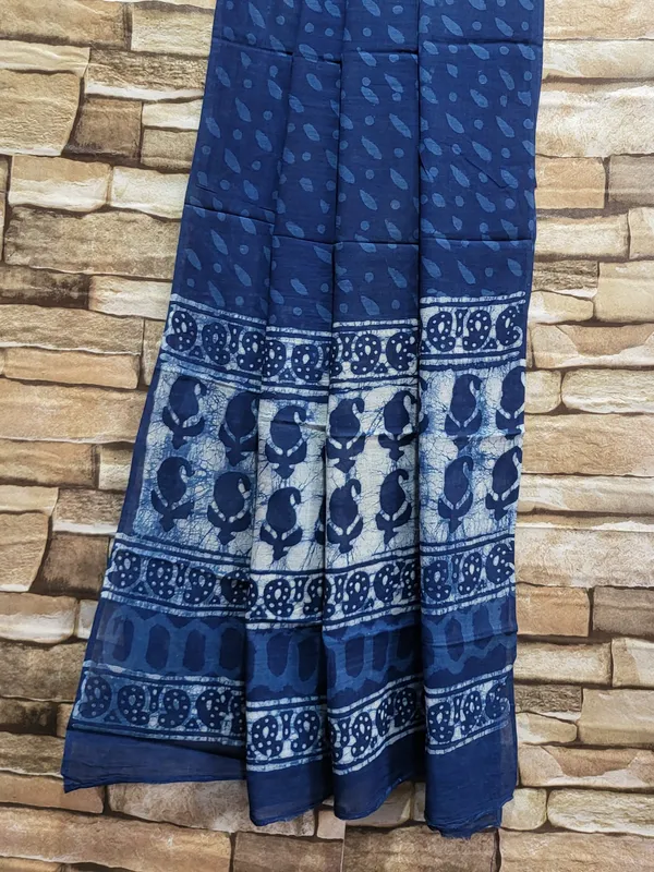Indigo_Print_Cotton_Suit_Set_With_Cotton_Duptta_