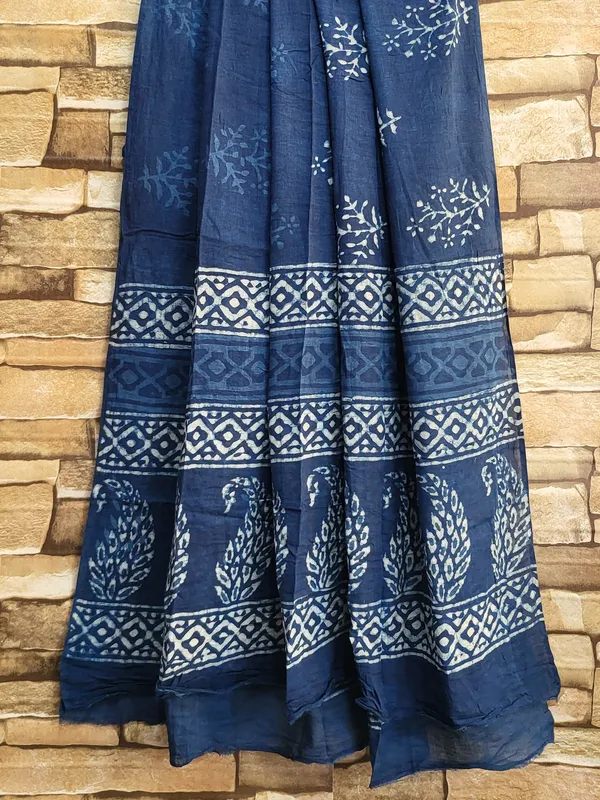 Indigo_Print_Cotton_Suit_Set_With_Cotton_Duptta_