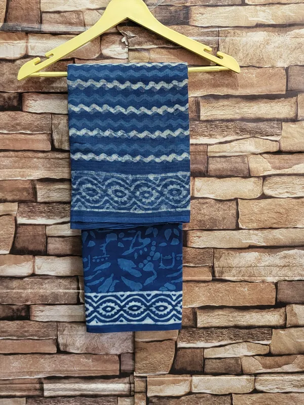 Indigo_Print_Kota_Doria_Suit_Set_For_Women's