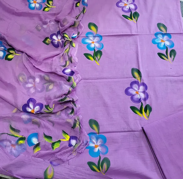 Purple_Cotton_Suit_Set_With_Chiffon_Duptta