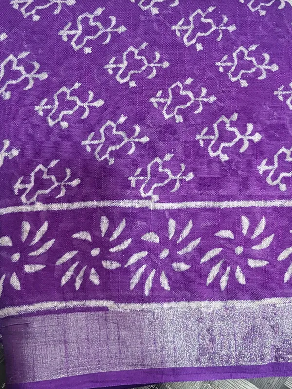 Purple_Hand_Block_Printed_Linen_Cotton_Suit_With_Linen_Dupatta