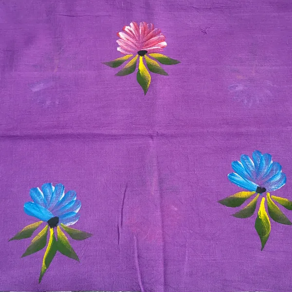Purple_Hand_Painted_Linen_Cotton_Suit_Set_For_Women's