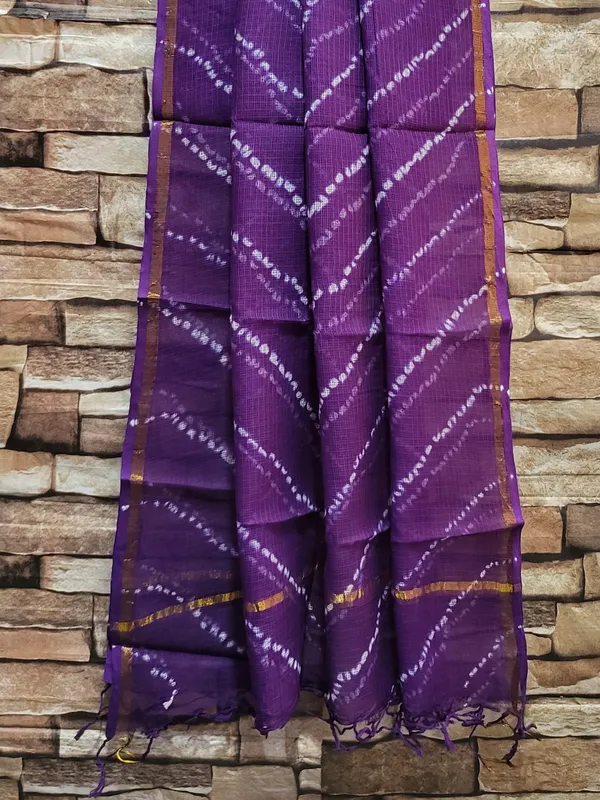 Purple_Shibori_Cotton_Suit_Set_With_Kota_Duptta_For_Women's