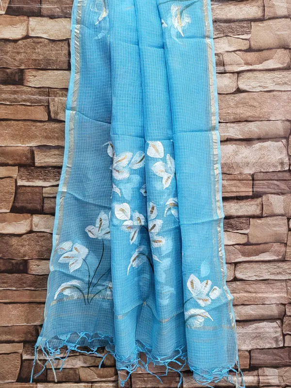 Turquoise_Cotton_Suit_Set_with_Kota_Doria_Dupatta