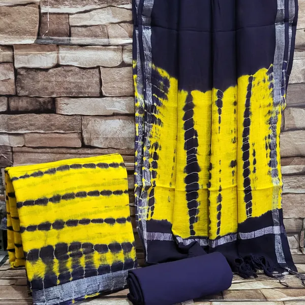Yellow_Shibori_Traditional_Shibori_Linen_Cotton_Suit_Set
