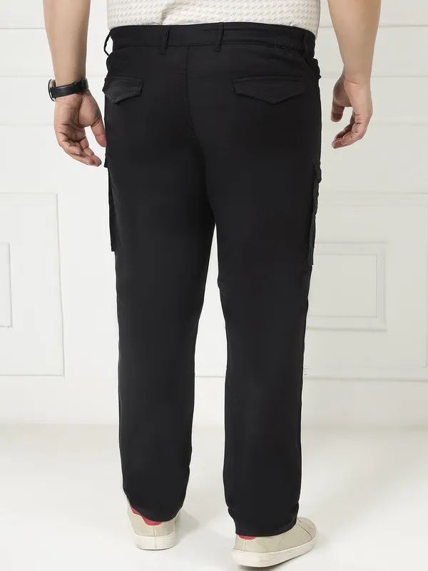 Jet_Black_Auto-Flex_Casual_Stretchable_Cargos_for_Men