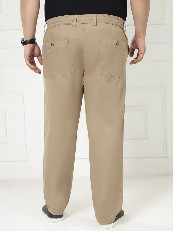 Butterscotch_Brown_Travel_Pants_for_Men_with_Elasticated_Waistband