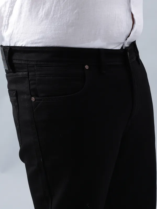 Plus_Size_Jet_Black_Casual_Comfotable_&_Stretchable_Cotton_Pant_For_Men