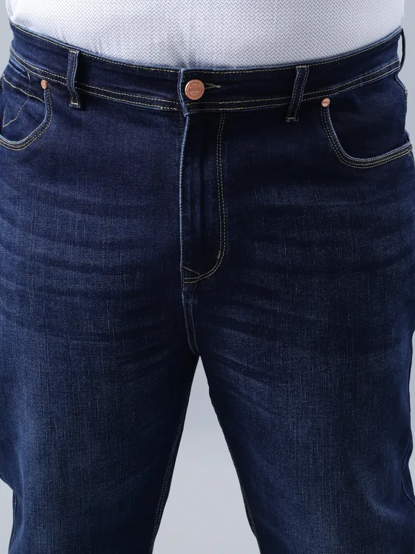 Plus_Size_Deep_Blue_Casual_Stretchable_Denim_Jeans_For_Men